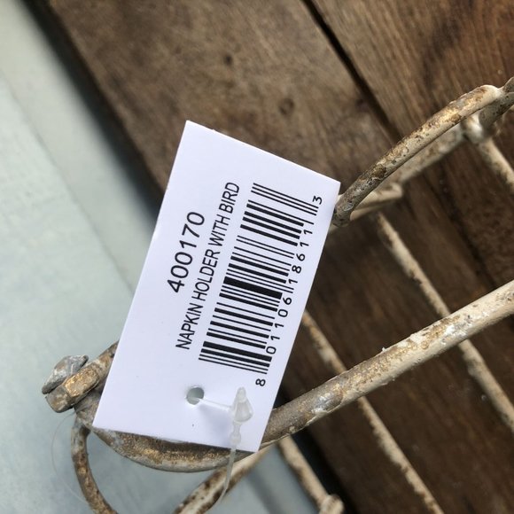 Cottage Chic Napkin Holder with Bird - Picture 2 of 4